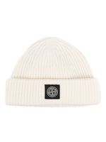 Stone Island bonnet nervuré à motif Compass - Blanc - thumbnail