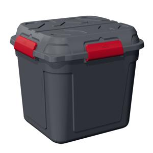 Sunware outdoor/tuin opberg box - waterdicht - antraciet - 110 liter - 53 x 60 x 55 cm - kunststof