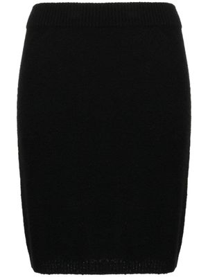 Cashmere In Love minijupe Ula à effet brossé - Noir