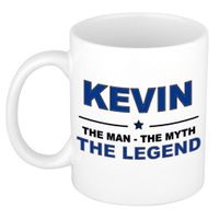 Kevin The man, The myth the legend cadeau koffie mok / thee beker 300 ml   - - thumbnail