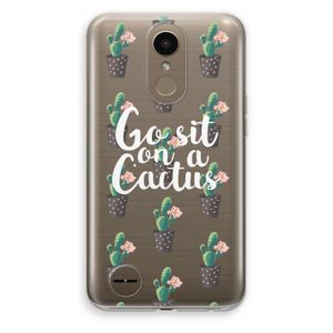 Cactus quote: LG K10 (2017) Transparant Hoesje