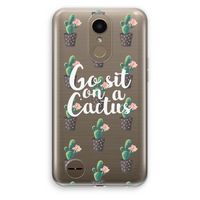 Cactus quote: LG K10 (2017) Transparant Hoesje