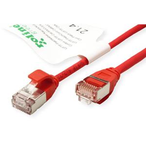 ROLINE GREEN F/UTP DataCenter Patchkabel Cat.6A (Class EA), LSOH, extra dun, rood, 5 m