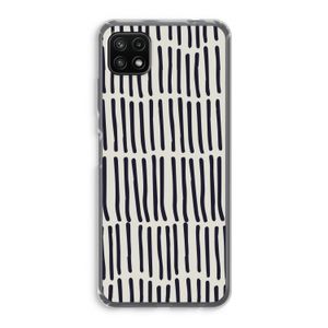 Moroccan stripes: Samsung Galaxy A22 5G Transparant Hoesje