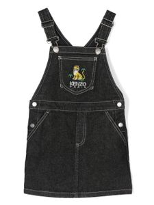 Kenzo Kids robe-salopette à logo brodé - Noir