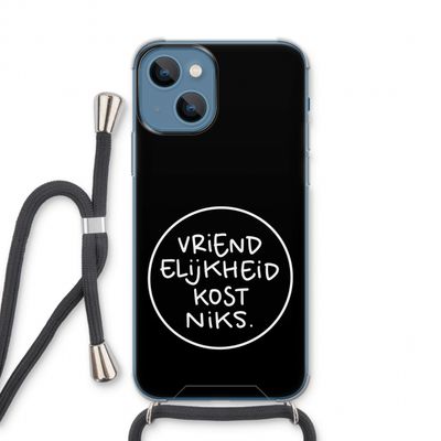 Vriendelijkheid: iPhone 13 Transparant Hoesje met koord