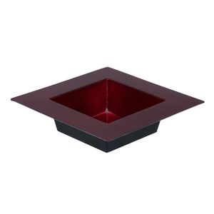 Tafel dienblad/plateau/tray - rood - 20 x 20 cm - kunststof - vierkant