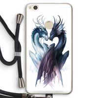 Yin Yang Dragons: Huawei Ascend P8 Lite (2017) Transparant Hoesje met koord