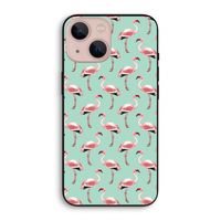 Flamingoprint groen: iPhone 13 mini Biologisch afbreekbaar hoesje