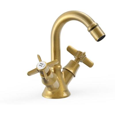 Bidetkraan Tres Clasic | Opbouw | Mengkraan | 2-knops | Vintage | Messing oud