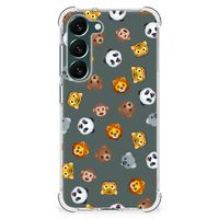 Doorzichtige Silicone Hoesje voor Samsung Galaxy S23 Plus Dieren Emojis - thumbnail