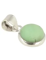 Edelstenen Hanger Chrysopraas in Zilver Rond