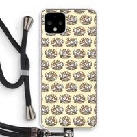 Slapende poes: Pixel 4 Transparant Hoesje met koord