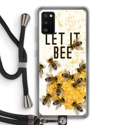 Let it bee: Samsung Galaxy A41 Transparant Hoesje met koord