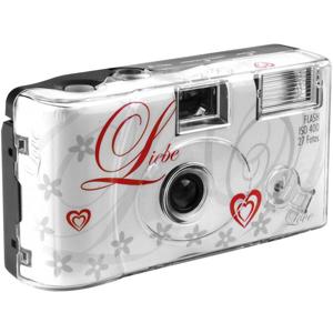 Topshot Love White Wegwerpcamera 1 stuk(s) Met ingebouwde flitser