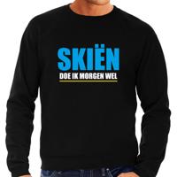 Foute Apres ski trui - Skien doe ik morgen wel - zwart - heren - Wintersport sweater