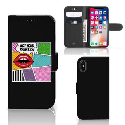 Apple iPhone X | Xs | Wallet Case | met Pasjes | Popart Princess Apple iPhone X | Xs | Wallet Case | met Pasjes | Popart Princess