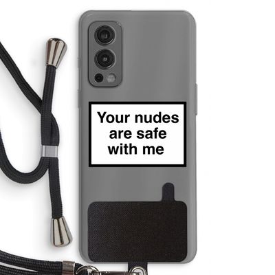 Safe with me: OnePlus Nord 2 5G Transparant Hoesje met koord