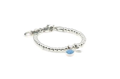 Qoss Junior Armband Zoey Hart Hemelsblauw