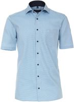 Casa Moda Heren Overhemd Turquoise Oxford Korte Mouwen Comfort Fit - thumbnail