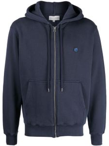 Maison Kitsuné hoodie en coton à patch logo Fox - Bleu