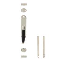 Intersteel set kruk-espagnolet links Ton 400 incl. stangenset 2x125 cm - nikkel/ebbenhout