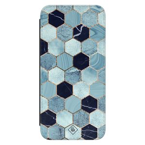 Samsung Galaxy A54 flipcase - Blue cubes