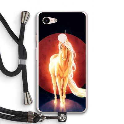 Last Unicorn: Pixel 3 XL Transparant Hoesje met koord