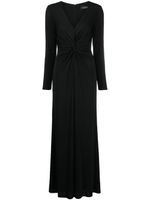 Lauren Ralph Lauren robe longue à fronces - Noir