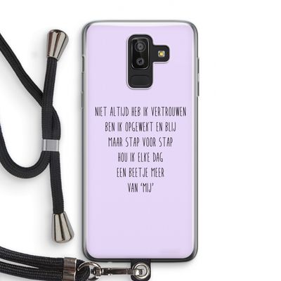 Zelfvertrouwen: Samsung Galaxy J8 (2018) Transparant Hoesje met koord