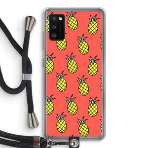 Ananas: Samsung Galaxy A41 Transparant Hoesje met koord