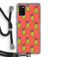 Ananas: Samsung Galaxy A41 Transparant Hoesje met koord