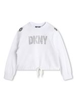 Dkny Kids sweat à logo œillets - Blanc Dkny Kids sweat à logo œillets - Blanc