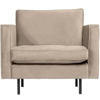 BePureHome Fauteuil Rodeo Classic - Velvet - Khaki - 83x98x88 - thumbnail