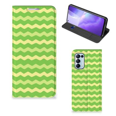 OPPO Find X3 Lite | Hoesje met Magneet | Waves Green