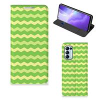 OPPO Find X3 Lite | Hoesje met Magneet | Waves Green