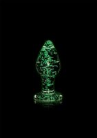 Glass Butt Plug - Glow in the Dark - Medium - Clear