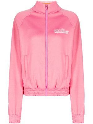 MSGM sweat zippé à logo imprimé - Rose