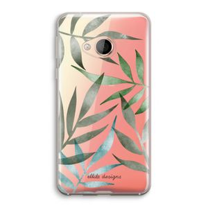 Tropical watercolor leaves: HTC U Play Transparant Hoesje