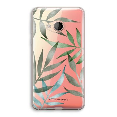 Tropical watercolor leaves: HTC U Play Transparant Hoesje