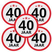 40 jaar leeftijd sticker - 15x - rond - Dia 15 cm - 40 jaar verjaardag - jubileum - leeftijd versier