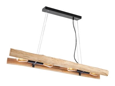 LABEL51 Hanglamp 'Woody' Hout, 4-lamps