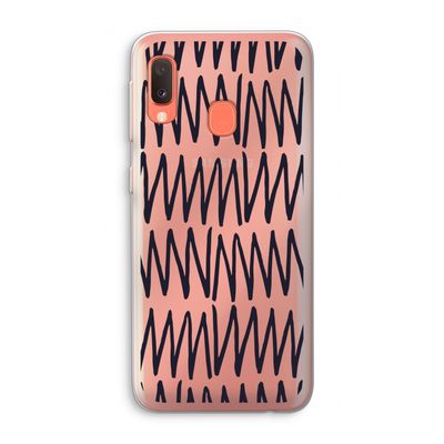 Marrakech Zigzag: Samsung Galaxy A20e Transparant Hoesje