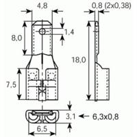 Vogt Verbindungstechnik 3829g.67 Splitter voor platte connectoren Met vertakking Insteekbreedte: 6.30 mm Insteekdikte: 0.80 mm Ongeïsoleerd 250 stuk(s)