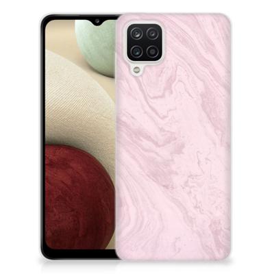 Samsung Galaxy A12 | TPU | Siliconen hoesje | Marble Pink - Origineel Cadeau Vriendin