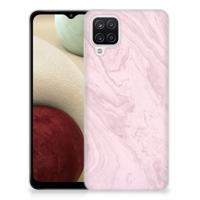 Samsung Galaxy A12 | TPU | Siliconen hoesje | Marble Pink - Origineel Cadeau Vriendin