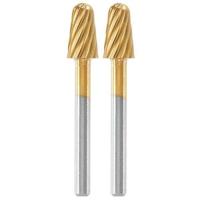 Set van 2 Dremel Max 117 frezen voor zeer duurzaam snelstaal - ronde punt ø 6,4 mm