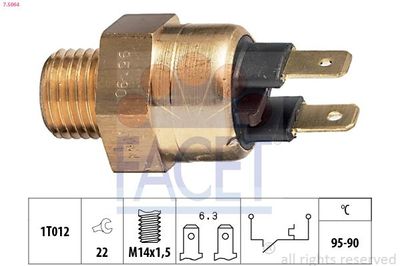 Temperatuurschakelaar, radiateurventilator 75064