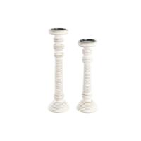 Kaarshouder DKD Home Decor Ijzer Mangohout Decapé (2 Onderdelen) (15 x 15 x 53 cm)