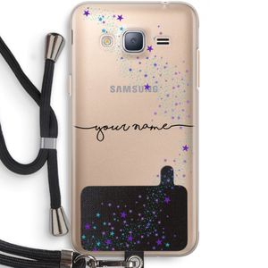 Sterren: Samsung Galaxy J3 (2016) Transparant Hoesje met koord